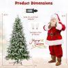 6/7.5/9 FT Pre-Lit Artificial Christmas Tree with 765/1135/1871 Tips and 280/470/690 Warm-White LED Lights