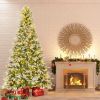 6/7.5/9 FT Pre-Lit Artificial Christmas Tree with 765/1135/1871 Tips and 280/470/690 Warm-White LED Lights