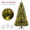 Prelit Christmas Tree Douglas Fir Artificial Christmas Tree with Realistic Branches, Warm White LED Lights