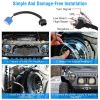 7In 40W Round LED Headlight 3800LM Halo Car Headlamp with DRL Turn Light High Low Beam Fit for Honda Yamaha Motorcycle Jeep Wrangler TJ JK CJ