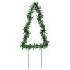 Christmas Light Decorations with Spikes 3 pcs Tree 50 LEDs 11.8"