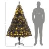 6' Tall Prelit Christmas Tree Douglas Fir Artificial Christmas Tree with Realistic Branches, 250 Warm White LED Lights and 1000 Tips