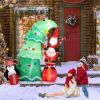 Inflatable Christmas Tree with LED Lights for Holiday Decor