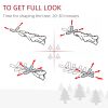 Artificial Prelit Christmas Tree, Sparse Realistic Cedar Tree with Dual Color LED Lights and Tips, Easy Assembly