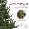 Artificial Prelit Christmas Tree, Sparse Realistic Cedar Tree with Dual Color LED Lights and Tips, Easy Assembly